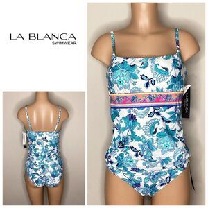 New. La Blanca blue tankini set. 12/8. Retails. $169